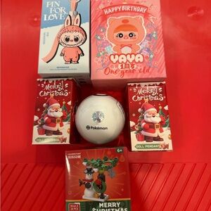 Mixed lot with PFL, Yaya Birthday, Christmas pendants x2, 1 pokeman ball